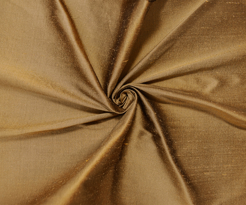 Light Brown-Black Silk Iridescent Dupioni Woven Fabric