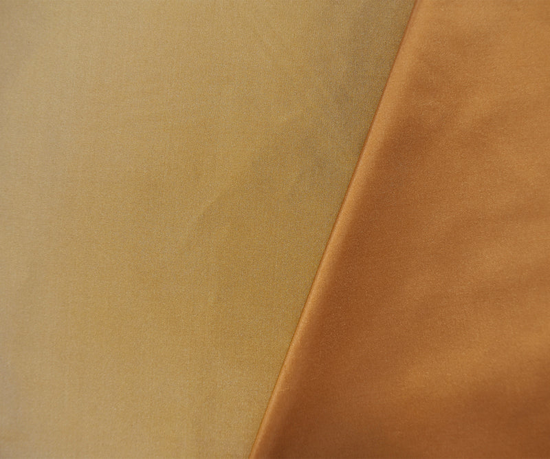 Beige-Orange Silk Half Stripe Taffeta Woven Fabric