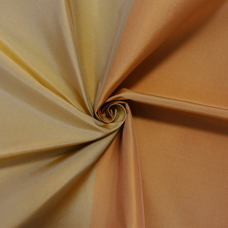 Beige-Orange Silk Half Stripe Taffeta Woven Fabric