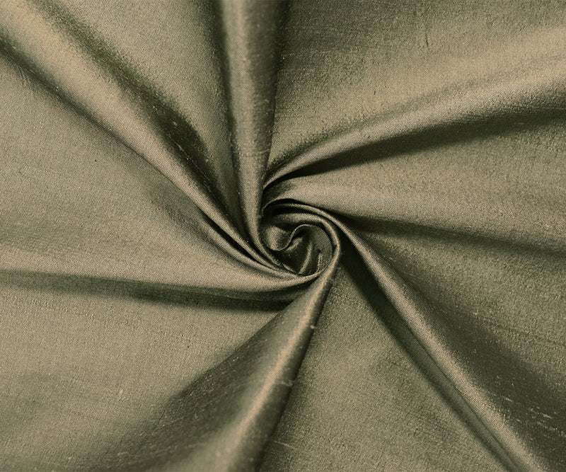 Green-Black Silk Iridescent Dupioni Woven Fabric