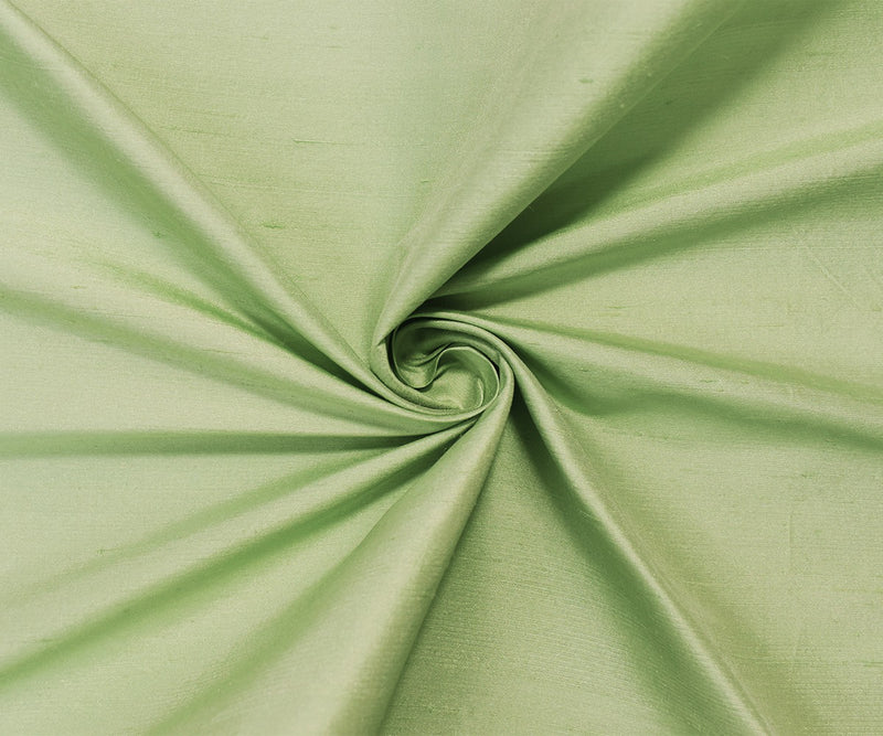 Pastel Mint Green Silk Iridescent Dupioni Woven Fabric