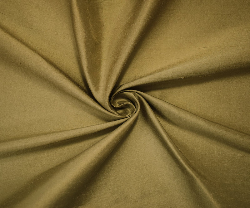 Cream Brown Silk Iridescent Dupioni Woven Fabric
