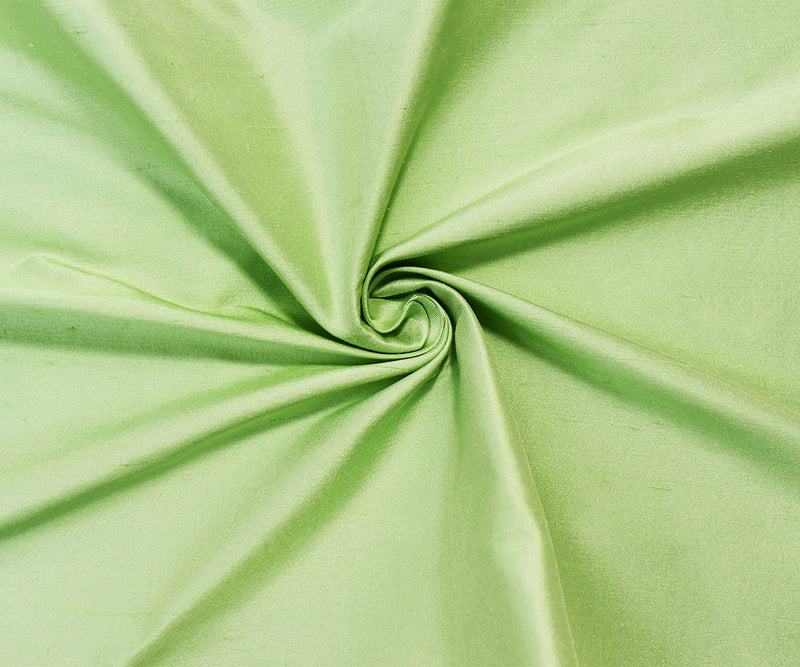 Light Mint Green-Pearl Silk Iridescent Dupioni Woven Fabric