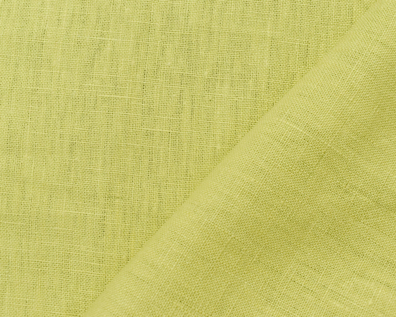 Lime Green Linen Cross Hatch Slub Solid Woven Fabric