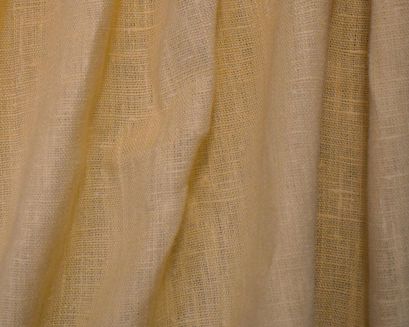 Natural Beige Linen Cross Hatch Slub Solid Woven Fabric