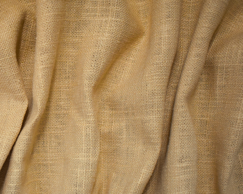 Natural Beige Linen Cross Hatch Slub Solid Woven Fabric