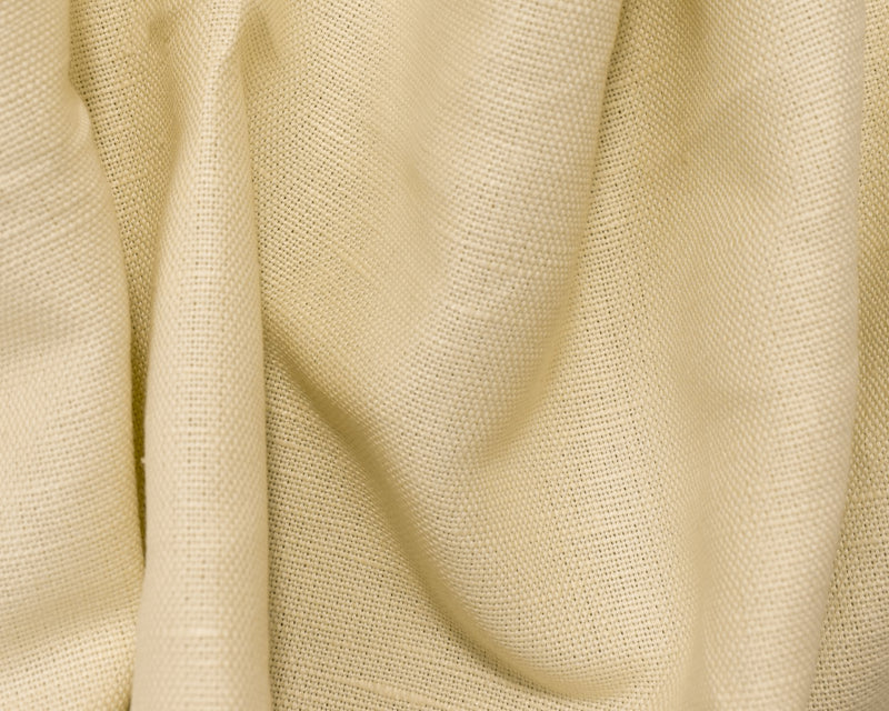Beige Linen Slub Solid Canvas Woven Fabric