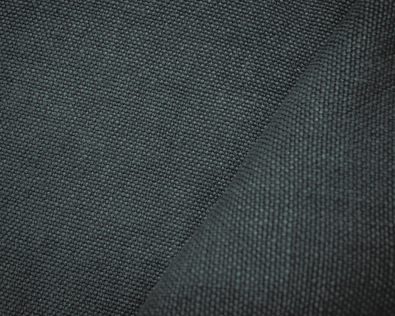Deep Gray Washed Irish Linen Moygashel Solid Canvas Woven Fabric