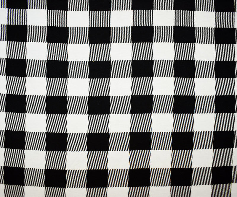 Black-White Rayon Modal Gingham Printed Stretch Spandex Jersey Knit Fabric
