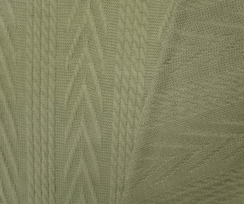 Sage Green Poly Spandex Stretch Cable Sweater Knit Fabric