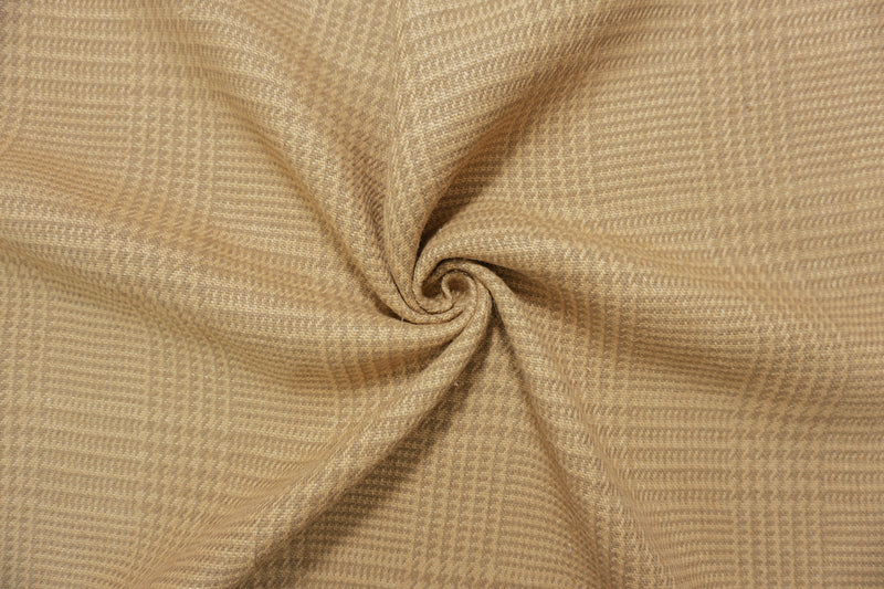 Brown Washed Linen Glen Plaid Home Decorating Fabric