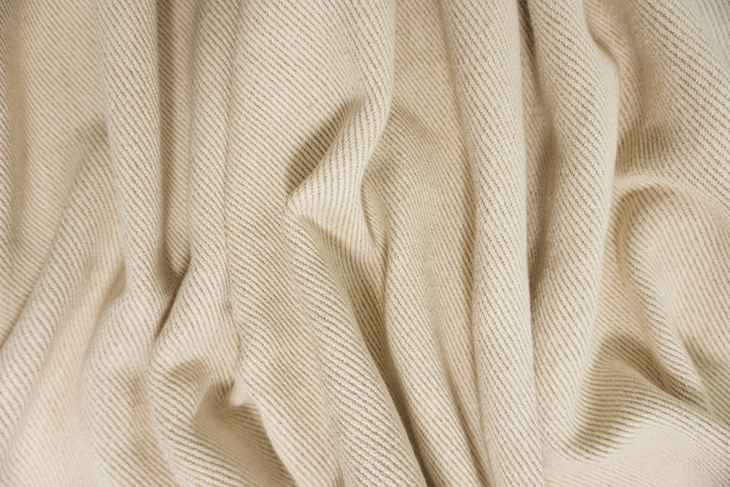 Natural White-Taupe Washed Linen-Cotton Twill Home Decorating Fabric
