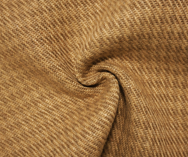 Brown Beige Washed Linen Houndstooth Home Decorating Fabric