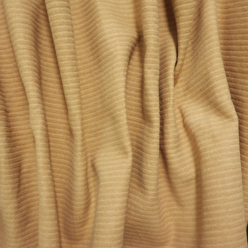 Tan Beige Cotton Brushed Face Ottoman Home Decorating Fabric