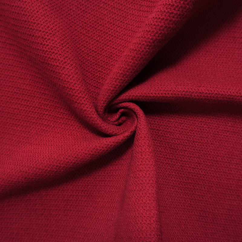 Red Cotton Textured Dobby Woven Home Decorating Fabric