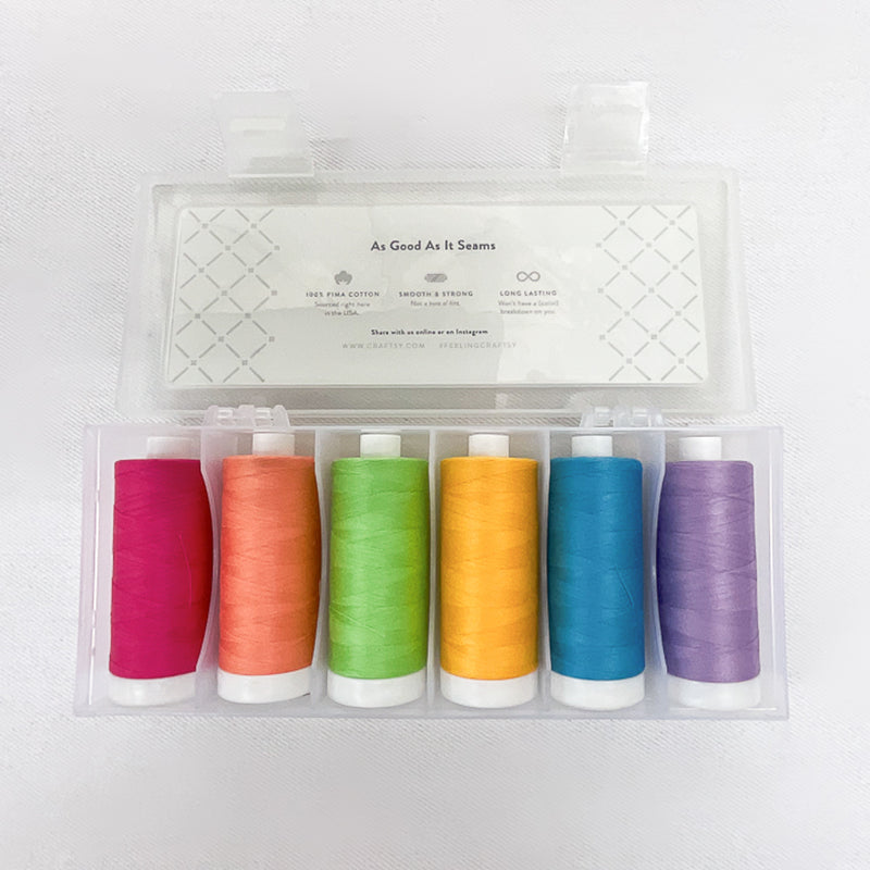 Craftsy Stash Builder Pima Thread Set Bundle Highlighter Collection 6 spools