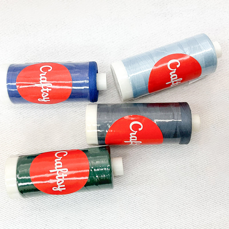 Craftsy Stash Builder Thread Set Bundle Blues 4 spools 100% Cotton