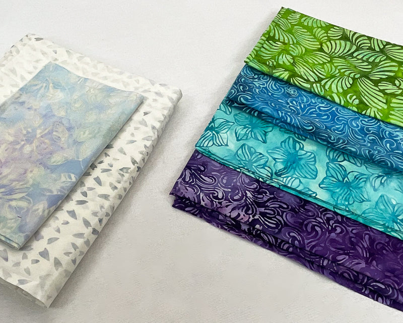 Coordinated Stash Builder Bundle - Fit to be Tied - various batik fabrics 6 yards total