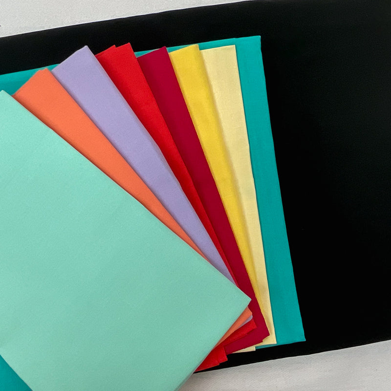 Boundless Coordinated Stash Builder Bundle - Neon Peaks - various fabric solids 7 1/2 yards total