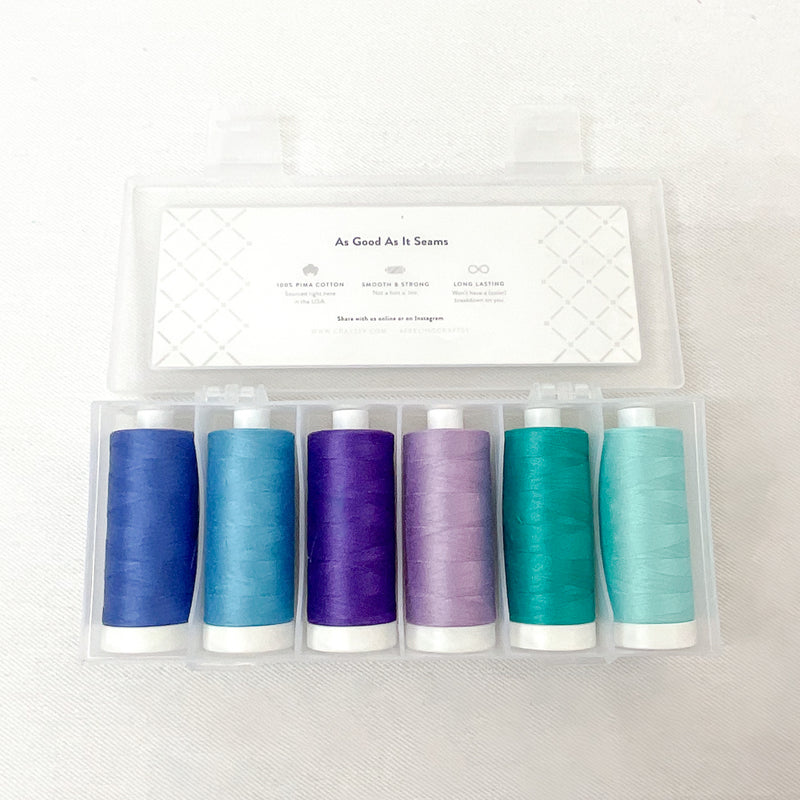 Craftsy Stash Builder Pima Thread Set Bundle Crown Jewels Collection 6 spools