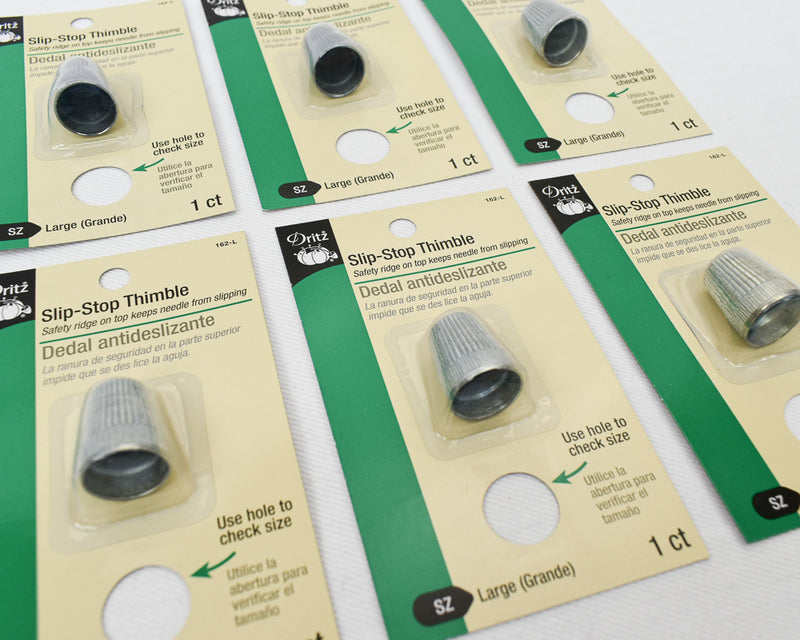 Slip-Stop Thimble - size Large - Dritz for Quilting and Sewing 1 piece