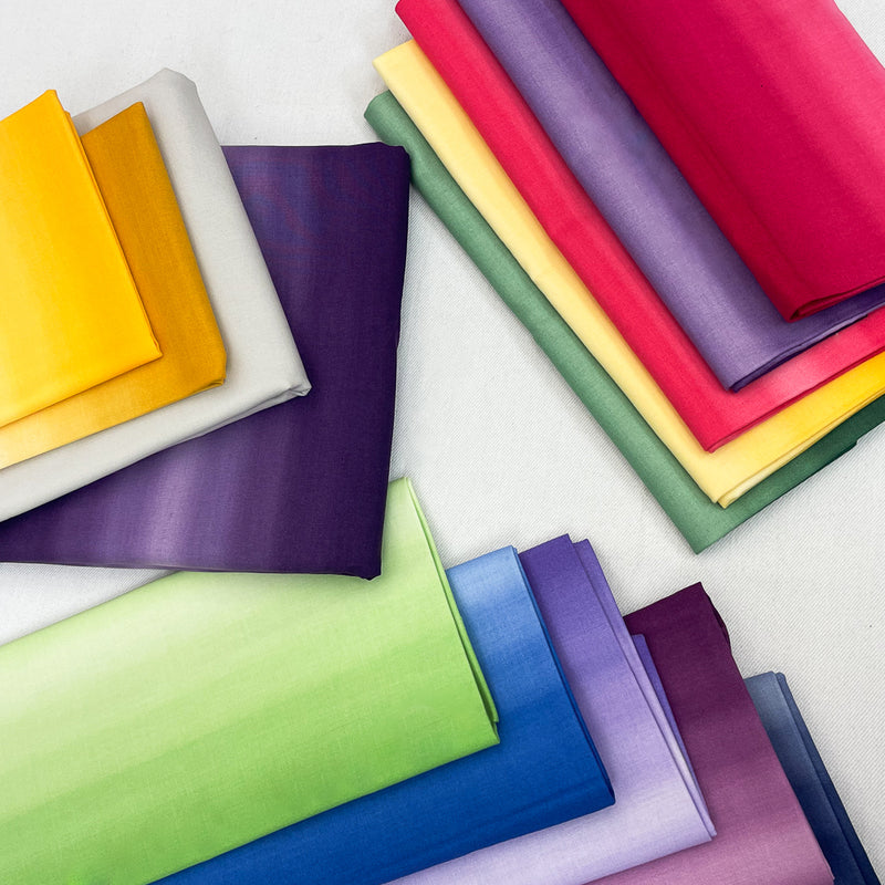 Boundless Coordinated Stash Builder Bundle - Prism Ombre - various print fabrics 12 3/4 yards total