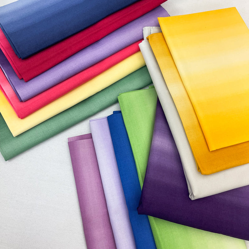 Boundless Coordinated Stash Builder Bundle - Prism Ombre - various print fabrics 12 3/4 yards total