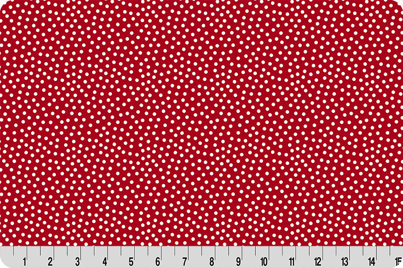 Barely Basics Lots a Dots Quilting Cuddle Cardinal Fabric Per Yard