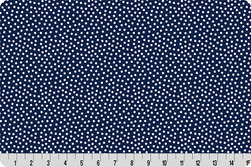 Barely Basics Lots a Dots Quilting Cuddle Navy Fabric Per Yard