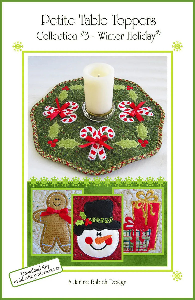 CD Petite Table Toppers Col 3- Winter Holiday Machine Embroidery ...