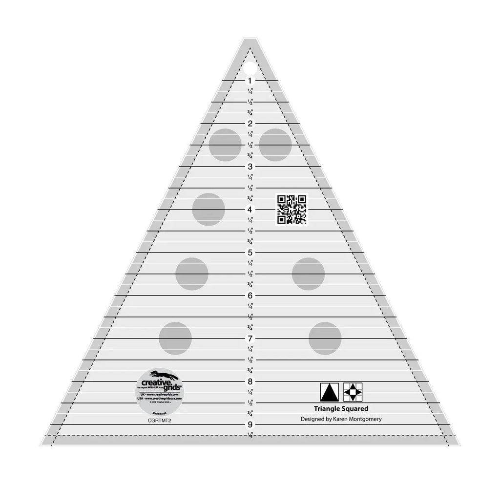 Creative Grids Triangle Squared Ruler 9-1/2in Quilt Ruler – Fabric Depot