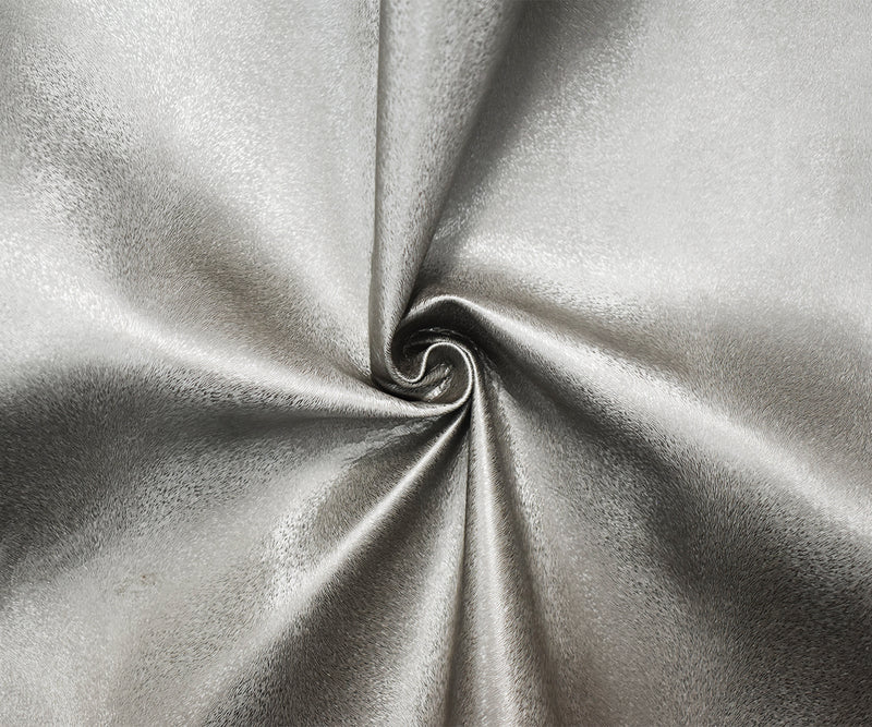 Silver Gray Majilite Faux Leather Upholstery Fabric