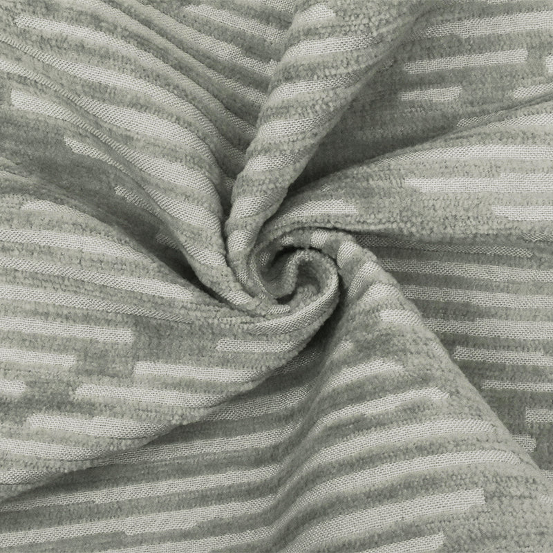 Gray Abstract Pattern Poly Acrylic Chenille Jacquard Decorating Fabric