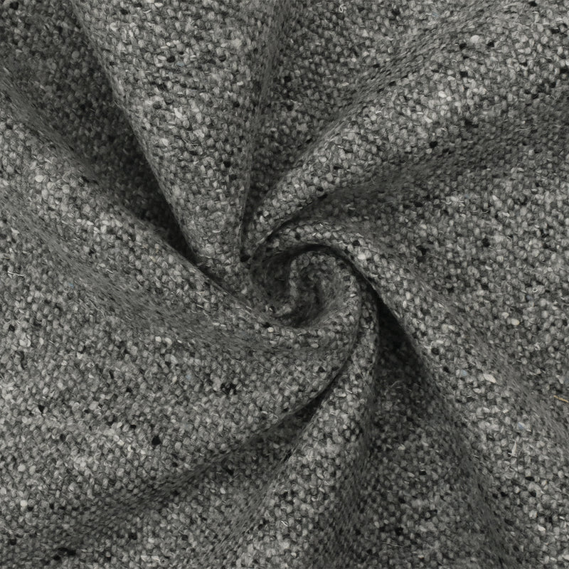 3 YD PC-Gray-Black-Multi Texture Wool Rayon Woven Home Decorating Fabric