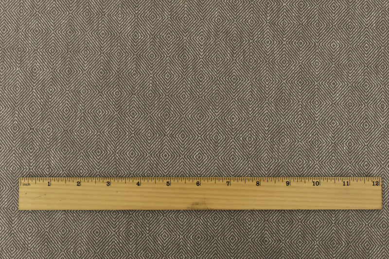 Taupe-Brown Diamond Twill Woven Home Decorating Fabric