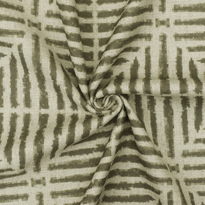 Gray-Beige Swavelle Diamond Printed Poly Rayon Chenille Decor Fabric