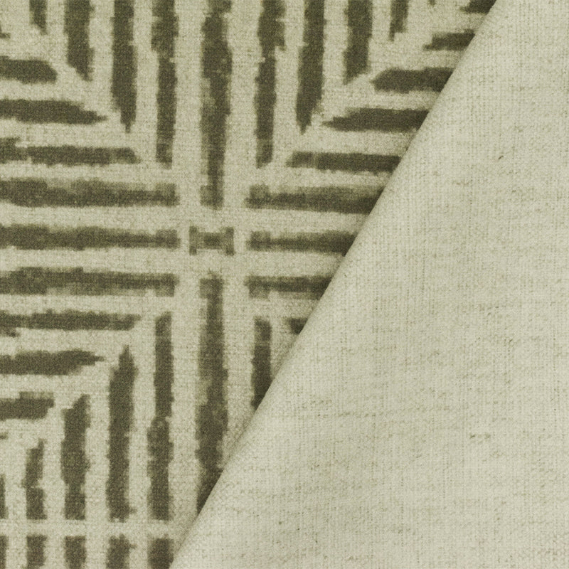 Gray-Beige Swavelle Diamond Printed Poly Rayon Chenille Decor Fabric