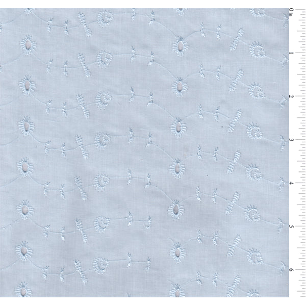 15 YD Bolt-Blue Eyelet Fabric