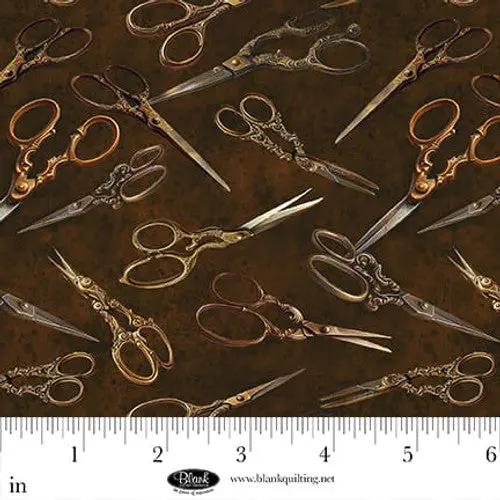 Forget Me Not Brown Cotton 44"/45" Fabric Per Yard