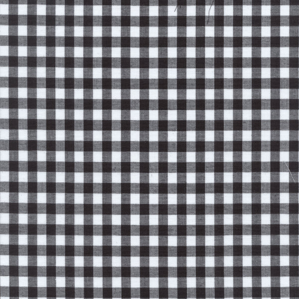 Black 1/4 Inch Gingham Fabric - Reorderable
