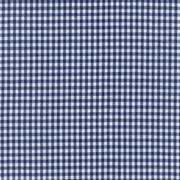 Navy 1/8 Inch Gingham Fabric - Reorderable