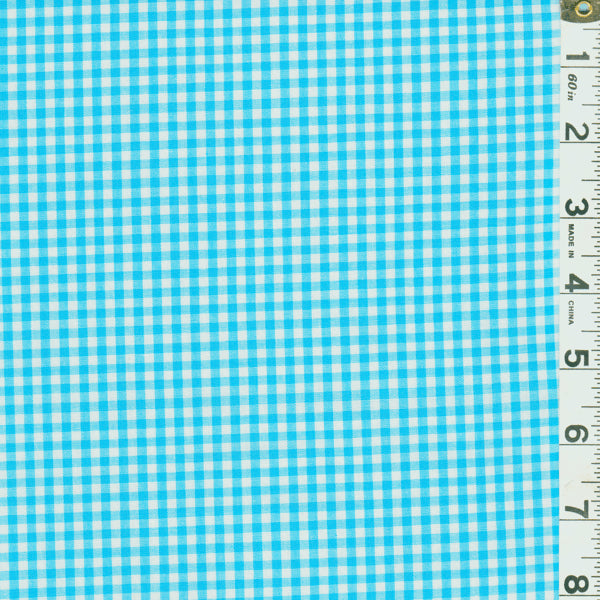 20 YD Bolt-Turquoise 1/8 Inch Gingham Fabric