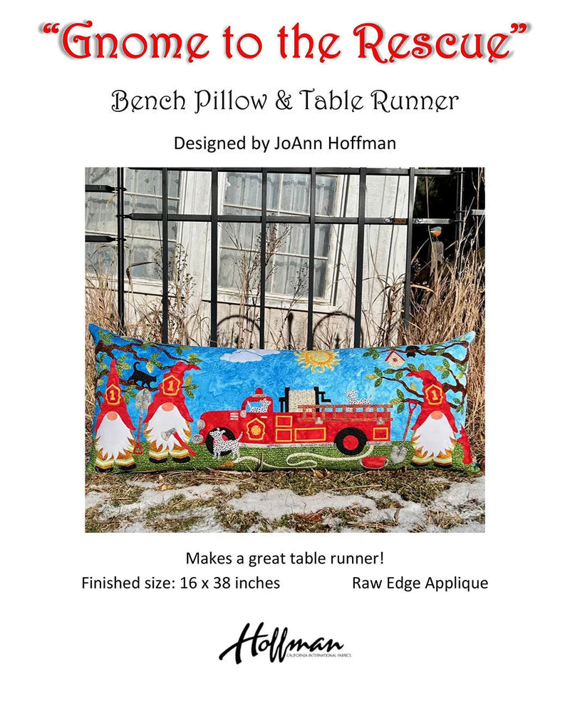 Gnome to the Rescue Bench Pillow and Table Runner