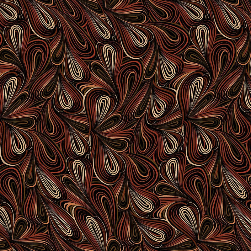 Brown Color Flow Cotton Wideback Fabric Per Yard