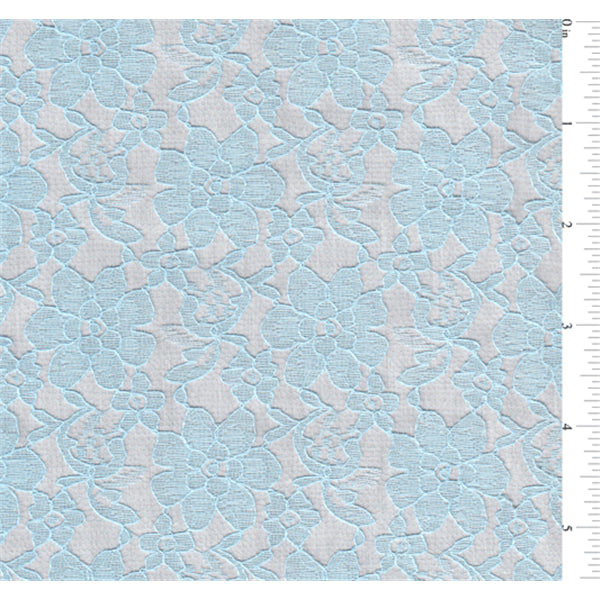 17 YD Bolt-Light Blue Lace Fabric