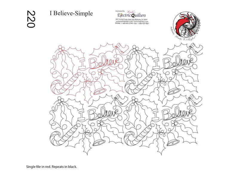 220 I Believe Simple Pantograph by Linda V. Taylor