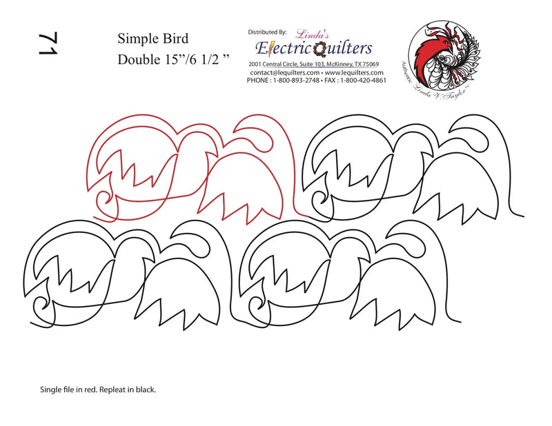 071 Simple Bird Pantograph by Linda V. Taylor