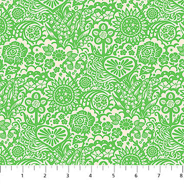 Little Heaven Verdant Yesterday Cotton 44"/45" Fabric Per Yard