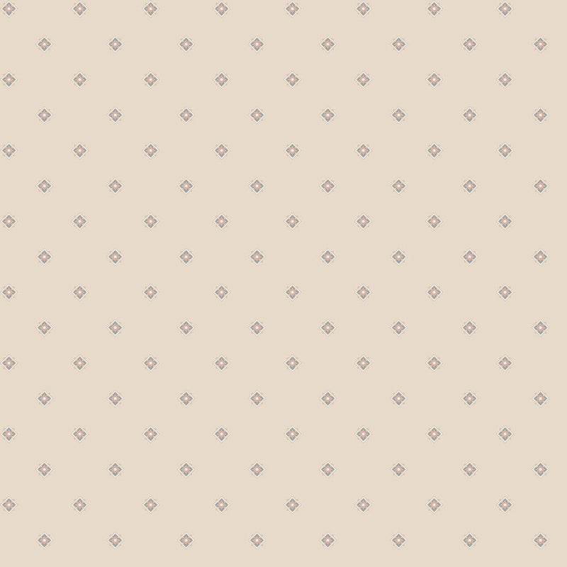 Geo Tan Meadow Blush 43"/44" Cotton Fabric Per Yard