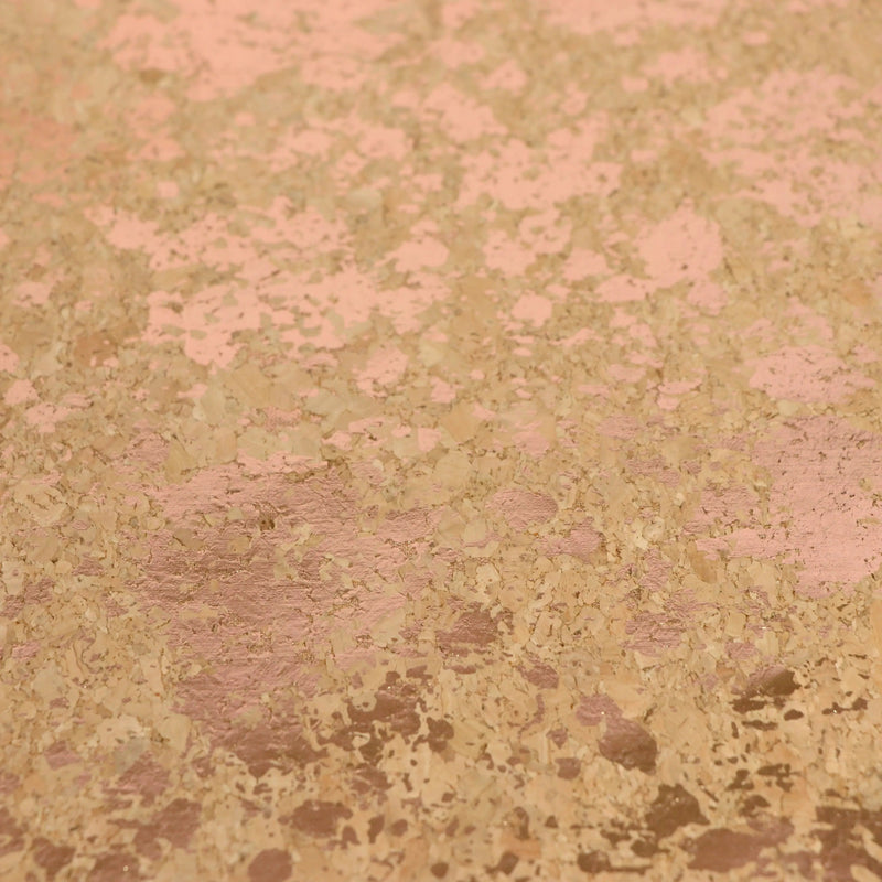 Natural Rose Gold Splatter Pro Lite Cork 1/2 yard